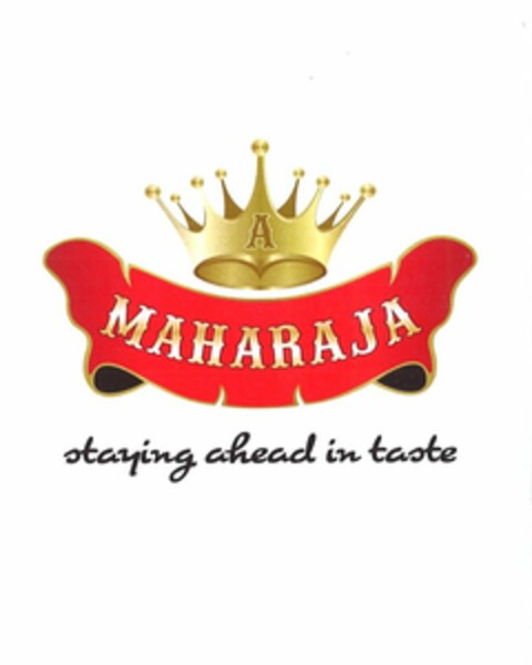 A MAHARAJA STAYING AHEAD IN TASTE Logo (USPTO, 02/08/2016)