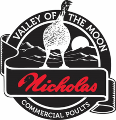 VALLEY OF THE MOON NICHOLAS COMMERCIAL POULTS Logo (USPTO, 10/17/2016)