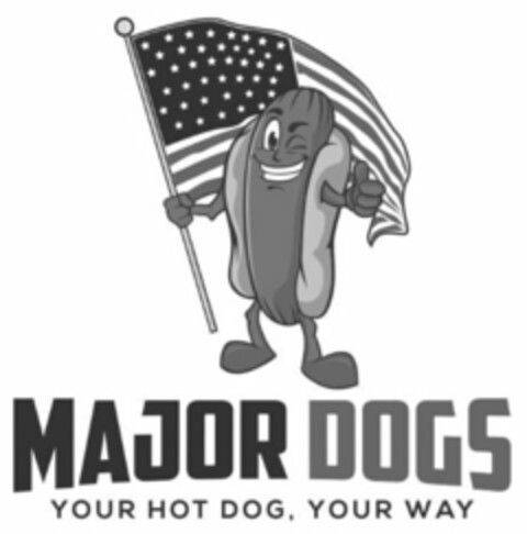 MAJOR DOGS YOUR HOT DOG, YOUR WAY Logo (USPTO, 08/11/2017)