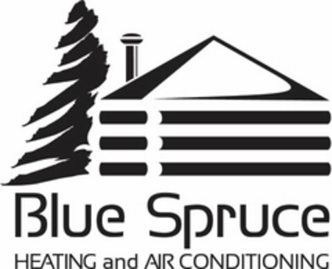 BLUE SPRUCE HEATING AND AIR CONDITIONING Logo (USPTO, 24.07.2019)