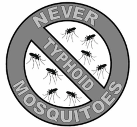 NEVER MOSQUITOES TYPHOID Logo (USPTO, 11/12/2019)