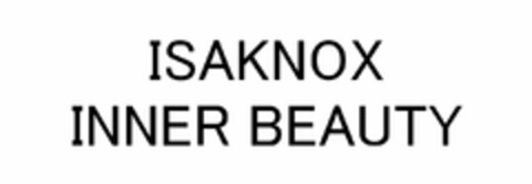 ISAKNOX INNER BEAUTY Logo (USPTO, 30.07.2020)