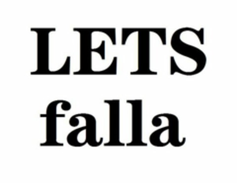 LETS FALLA Logo (USPTO, 12.08.2020)