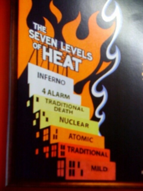 THE SEVEN LEVELS OF HEAT INFERNO 4 ALARM TRADITIONAL DEATH NUCLEAR ATOMIC TRADITIONAL MILD Logo (USPTO, 25.01.2010)