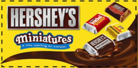 HERSHEY'S MINIATURES A LITTLE SOMETHING FOR EVERYONE! HERSHEY'S SPECIAL DARK MILDLY SWEET CHOCOLATE HERSHEY'S KRACKEL MADE WITH CHOCOLATE AND CRISPED RICE HERSHEY'S MR. GOODBAR MADE WITH CHOCOLATE AND PEANUTS HERSHEY'S MILK CHOCOLATE Logo (USPTO, 01.08.2010)