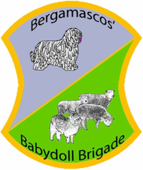 BERGAMASCOS' BABYDOLL BRIGADE Logo (USPTO, 04/24/2012)