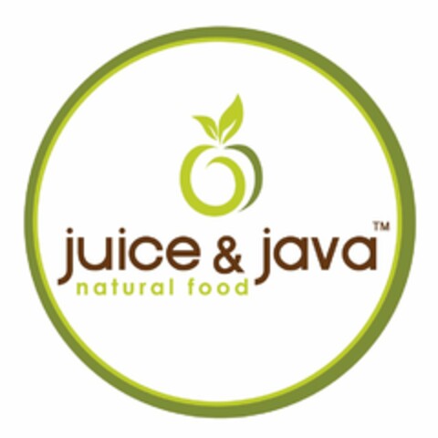 JUICE & JAVA NATURAL FOOD Logo (USPTO, 12.07.2013)