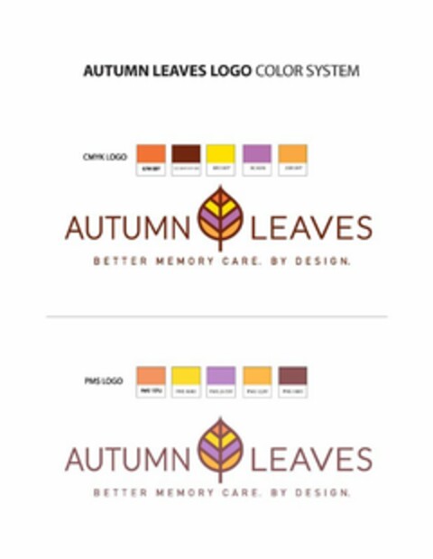 AUTUMN LEAVES BETTER MEMORY CARE. BY DESIGN. Logo (USPTO, 03.01.2014)