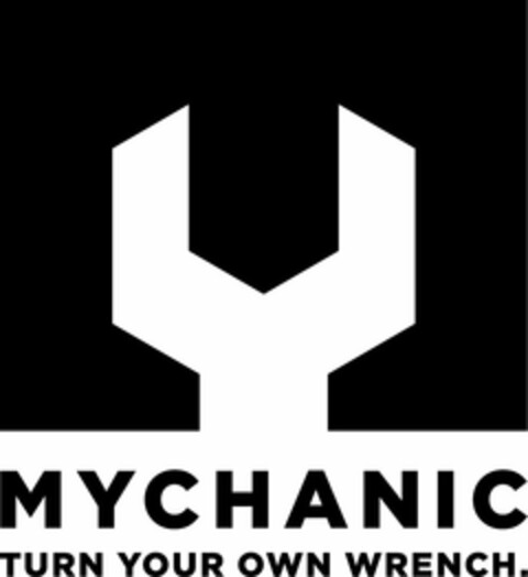 MYCHANIC TURN YOUR OWN WRENCH. Logo (USPTO, 09/19/2014)