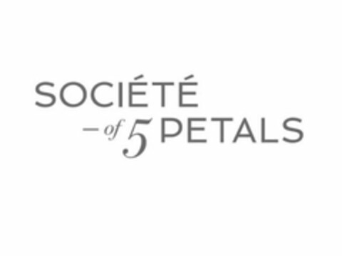 SOCIÉTÉ - OF 5 PETALS Logo (USPTO, 12.10.2015)