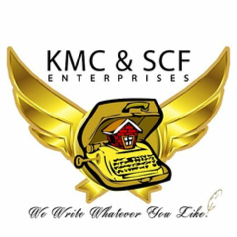 KMC & SCF ENTERPRISES., LLC WE WRITE WHATEVER YOU LIKE! Logo (USPTO, 01/21/2016)