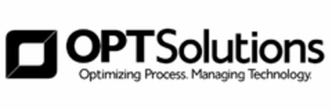 OPTSOLUTIONS OPTIMIZING PROCESS. MANAGING TECHNOLOGY. Logo (USPTO, 08.07.2016)