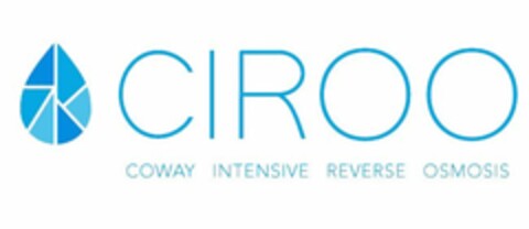 CIROO COWAY INTENSIVE REVERSE OSMOSIS Logo (USPTO, 23.03.2017)