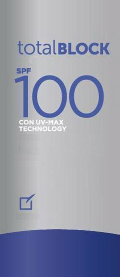 TOTALBLOCK SPF 100 CON UV-MAX TECHNOLOGY Logo (USPTO, 03.01.2018)