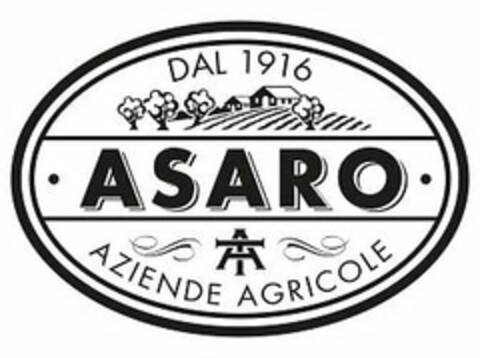 DAL 1916 · ASARO · AT AZIENDE AGRICOLE Logo (USPTO, 05/22/2018)