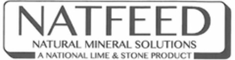 NATFEED NATURAL MINERAL SOLUTIONS A NATIONAL LIME & STONE PRODUCT Logo (USPTO, 04.12.2018)
