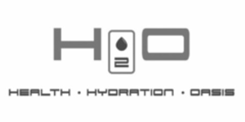 H2O HEALTH·HYDRATION·OASIS Logo (USPTO, 07/09/2019)