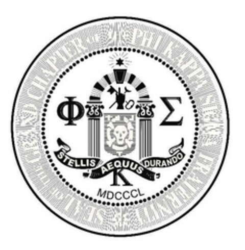 STELLIS AEQUUS DURANDO MDCCCL SEAL OF THE GRAND CHAPTER OF THE PHI KAPPA SIGMA FRATERNITY Logo (USPTO, 25.06.2020)