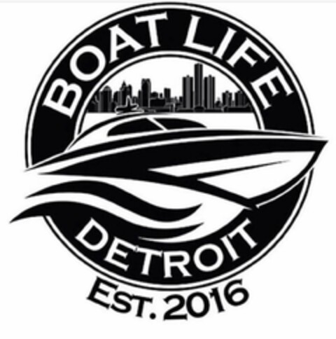 BOAT LIFE DETROIT EST. 2016 Logo (USPTO, 16.07.2020)