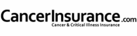 CANCERINSURANCE.COM CANCER & CRITICAL ILLNESS INSURANCE Logo (USPTO, 26.11.2013)