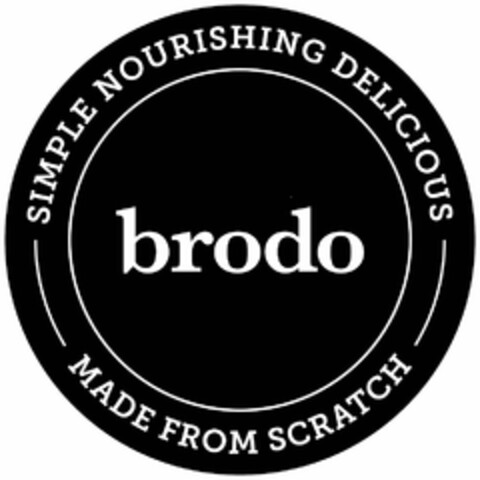 BRODO SIMPLE NOURISHING DELICIOUS MADE FROM SCRATCH Logo (USPTO, 05.05.2020)