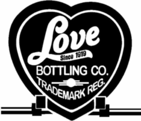 LOVE SINCE 1919 BOTTLING CO. TRADEMARK REG. Logo (USPTO, 18.05.2020)