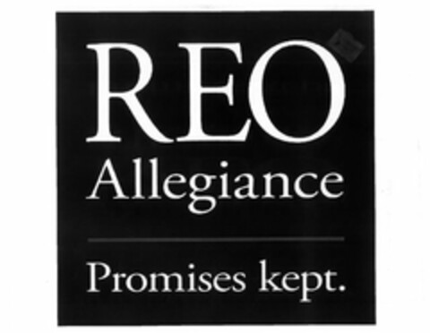 REO ALLEGIANCE PROMISES KEPT. Logo (USPTO, 12/03/2010)