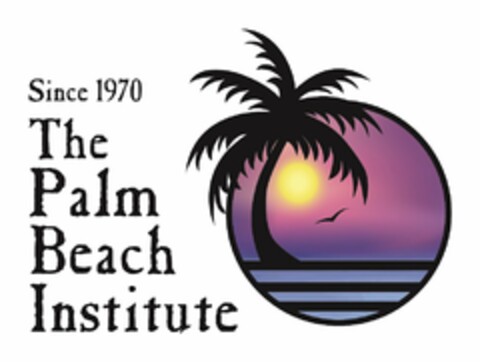 SINCE 1970 THE PALM BEACH INSTITUTE Logo (USPTO, 21.11.2014)