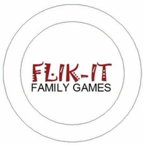 FLIK-IT FAMILY GAMES Logo (USPTO, 08/11/2017)