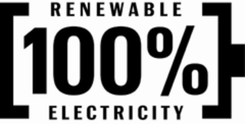 100% RENEWABLE ELECTRICITY Logo (USPTO, 17.11.2017)