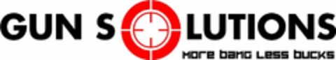 GUN SOLUTIONS MORE BANG LESS BUCKS Logo (USPTO, 24.02.2010)