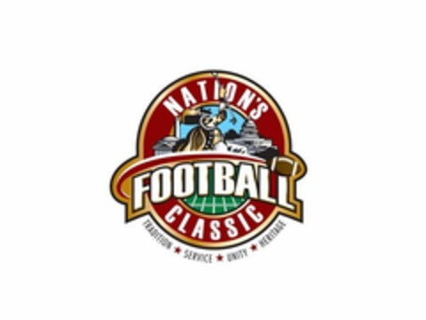 NATION'S FOOTBALL CLASSIC TRADITION SERVICE UNITY HERITAGE Logo (USPTO, 04/21/2010)