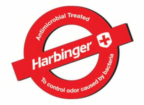 HARBINGER ANTIMICROBIAL TREATED TO CONTROL ODOR CAUSED BY BACTERIA Logo (USPTO, 09/10/2010)