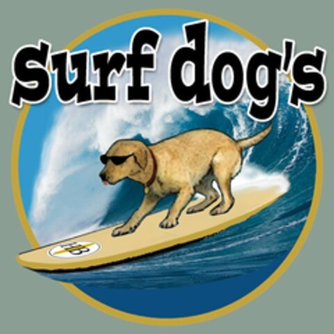 SURF DOG'S SPORTS GRILL Logo (USPTO, 03.03.2013)