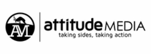 AM ATTITUDE MEDIA TAKING SIDES, TAKING ACTION Logo (USPTO, 07.11.2013)