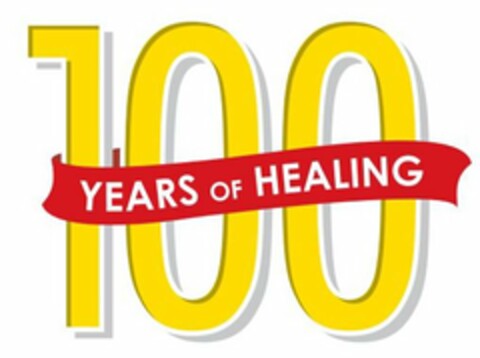 100 YEARS OF HEALING Logo (USPTO, 24.02.2014)