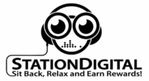 STATIONDIGITAL SIT BACK, RELAX AND EARNREWARDS! Logo (USPTO, 28.05.2014)