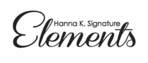 HANNA K. SIGNATURE ELEMENTS Logo (USPTO, 17.05.2016)