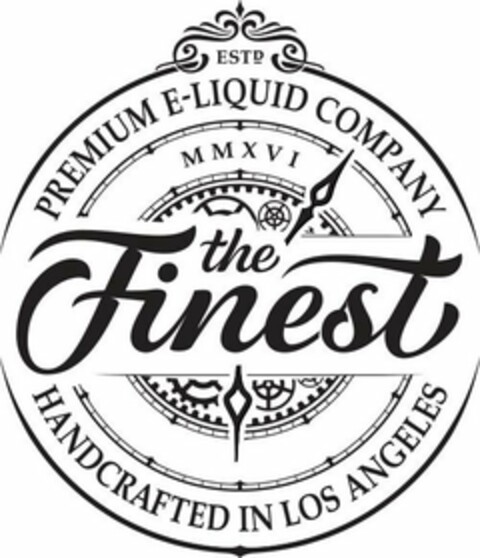 THE FINEST PREMIUM E-LIQUID COMPANY HANDCRAFTED IN LOS ANGELES ESTD MMXVI Logo (USPTO, 11.09.2018)