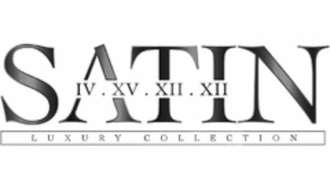 SATIN IV. XV. XII. XII LUXURY COLLECTION Logo (USPTO, 01/15/2019)