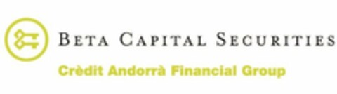 BETA CAPITAL SECURITIES CRÈDIT ANDORRÀ FINANCIAL GROUP Logo (USPTO, 25.01.2019)