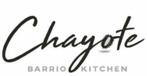 CHAYOTE BARRIO KITCHEN Logo (USPTO, 08/31/2020)