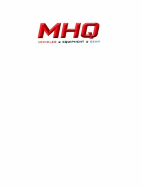 MHQ VEHICLES EQUIPMENT GEAR Logo (USPTO, 04.09.2009)