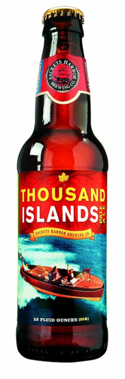 SACKETS HARBOR BREWING COMPANY 239-1952THOUSAND ISLANDS PALE ALE SACKETS HARBOR BREWING CO. Logo (USPTO, 12/13/2011)