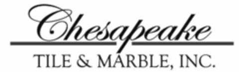 CHESAPEAKE TILE & MARBLE Logo (USPTO, 06/28/2013)