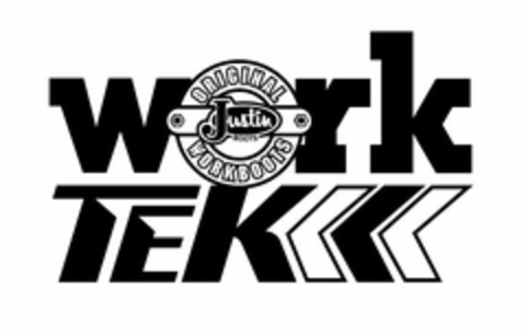 WORK TEK ORIGINAL JUSTIN BOOTS WORKBOOTS Logo (USPTO, 11.09.2014)