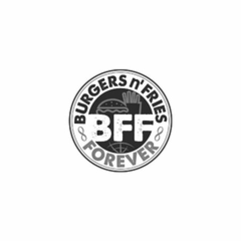 BFF BURGERS N' FRIES FOREVER Logo (USPTO, 04.08.2015)