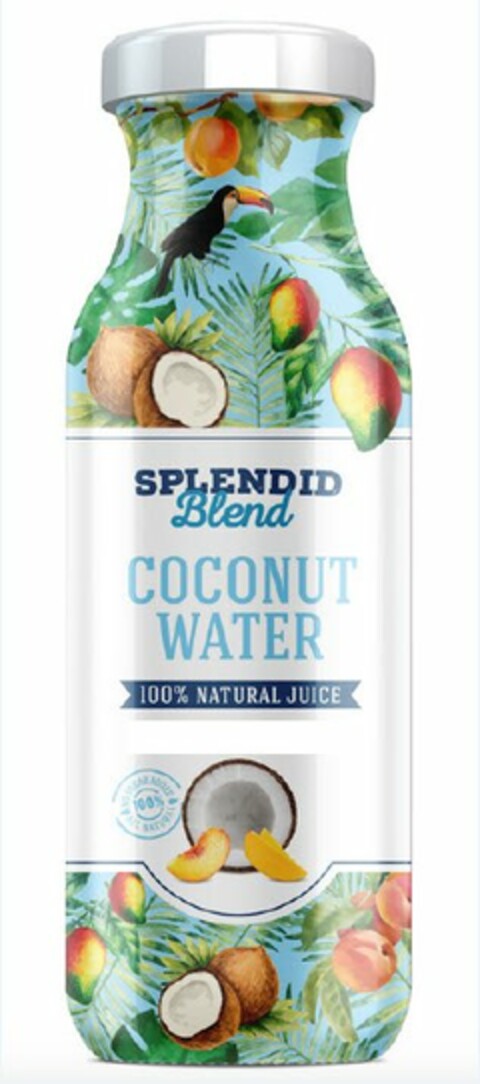 SPLENDID BLEND COCONUT WATER 100% NATURAL JUICE Logo (USPTO, 03/21/2016)