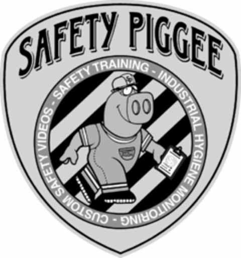 SAFETY PIGGEE - CUSTOM SAFETY VIDEOS - SAFETY TRAINING - INDUSTRIAL HYGIENE MONITORING SP SAFETY PIGGEE SP Logo (USPTO, 08.10.2018)