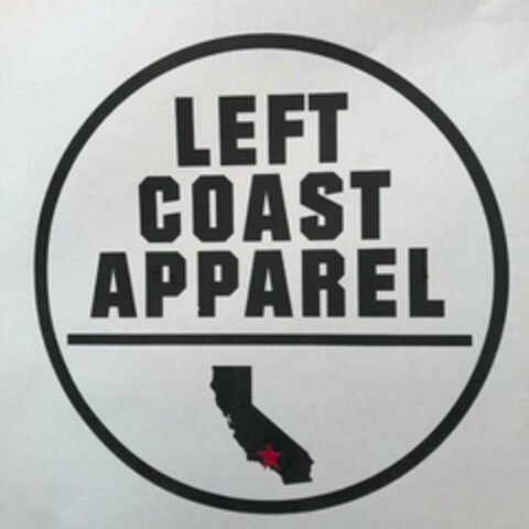 LEFT COAST APPAREL Logo (USPTO, 06/22/2020)